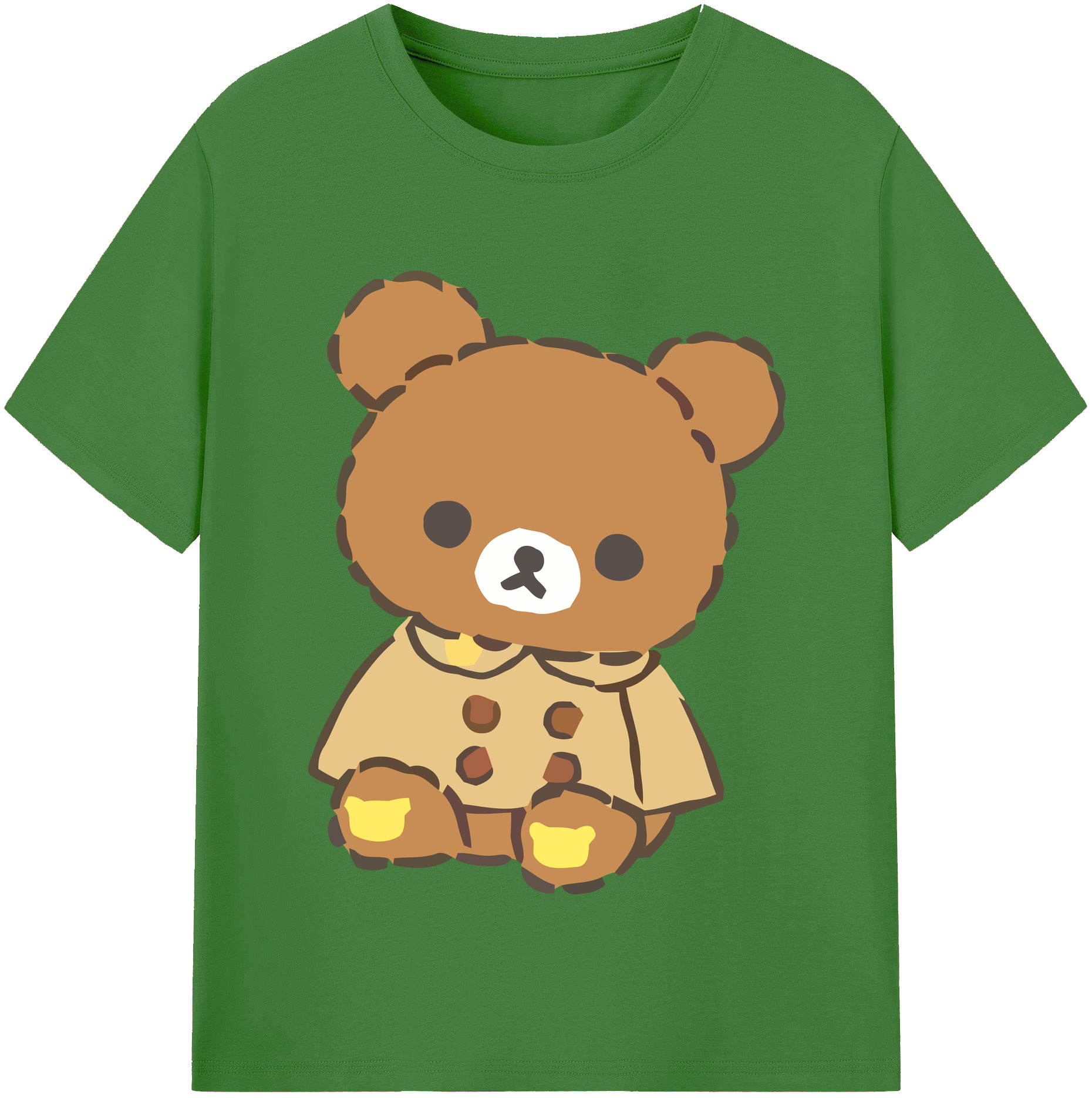 （画像用） リラックマ リラックマ キイロイトリ Rilakkuma Korilakkuma Kiiroitori レディースカジュアルプリントTシャツ（綿100％）